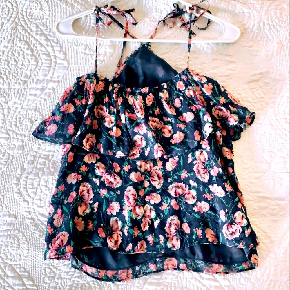 NWT Rebecca Taylor Floral Top